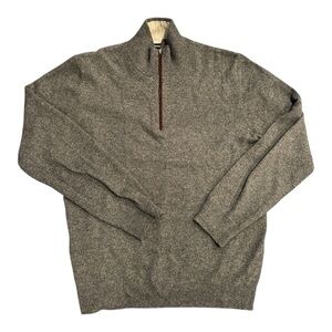 the cashmere project sweater gray 1/4 zip 100% cashmere medium